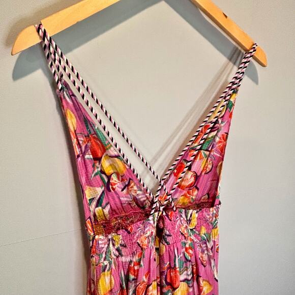 Scotch & Soda Novelty Citrus Print Midi Dress - size 38 (Medium) - Picture 4 of 8